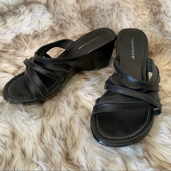 90s style black platform wedges Predictions - Picture 1 of 4